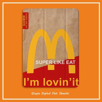 創意M記潮2021新款pro11保護套帶筆槽平板10.2/10.5寸氣囊殼18/19ipad air4/3/2/1三折式5/6蘋果9.7迷你65