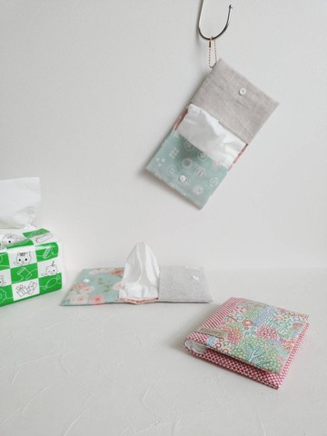 【GTS/隨身衛生紙套】紅綠色系 繽紛小森林 薄荷白玫瑰 和風粉綠