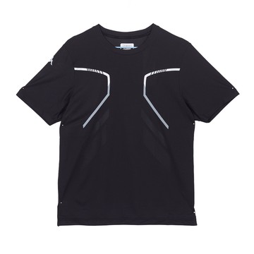 KAPPA義大利 時尚吸濕排汗中性短袖圓領衫 黑 341X84W005