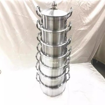 Aluminum pot外貿鍋7pcs高耳套裝鋁鍋湯鍋 鍋具套裝 kitchenware
