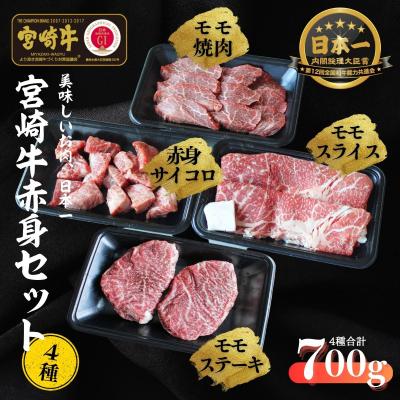 ふるさと納税 高千穂町 宮崎牛 赤身4種セット700g