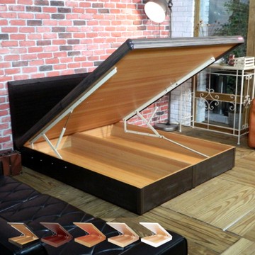 時尚屋 格頓5尺寬版尾掀雙人床 五色可選-免組