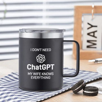 I Don't Need 杯子304不銹鋼保溫杯 個性搞怪好玩情侶水杯馬克杯