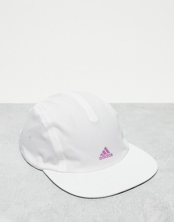 adidas Running logo cap in white