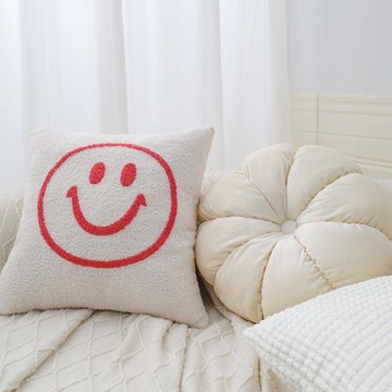 可愛笑臉抱枕套沙發抱枕北歐ins風靠枕女生宿舍床頭飄窗靠墊