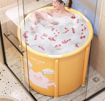 泡澡桶大人摺疊家用全身沐浴洗澡桶兒童游泳池坐浴盆成人浴缸浴桶【林之舍】
