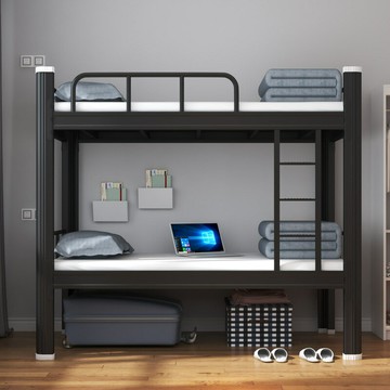 免運 開發票 定制簡易雙層鐵床上下鋪宿舍床員工學生高低床工地鐵架床上下床架 快速出貨