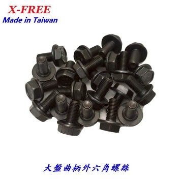 台灣製造X-FREE大盤曲柄外六角螺絲 大齒盤軸心固定螺絲 適用自行車中軸、腳踏車BB螺絲螺母
