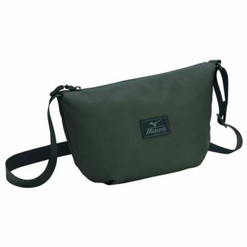 MIZUNO 美津濃 水餃包 側背包 斜背包 小包 運動小包 隨身小包 墨綠 D3TDC50738