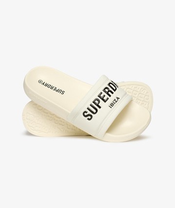 Superdry Women's City Luxe Pool Sliders White Size: 7-8