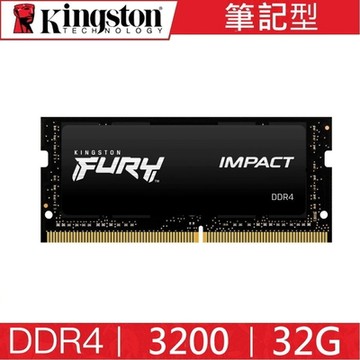 金士頓 Kingston DDR4 3200 32G BEAST 獸獵者 筆記型超頻記憶體 KF432S20IB/32