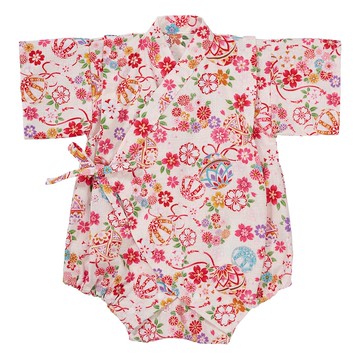 akachan honpo - 甚平包屁衣-手鞠-米白色