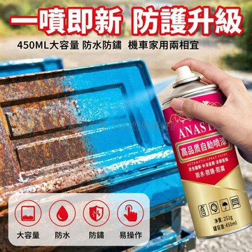 台灣出貨✨ 金屬自噴漆 450ML 摩托車改色漆 三輪車翻新漆 防水防鏽烤漆 車身塗裝劑 家用DIY補漆 噴霧罐裝