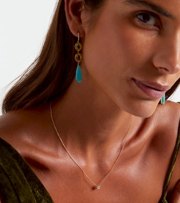 Stone and Strand Essential 14kt gold necklace with diamonds