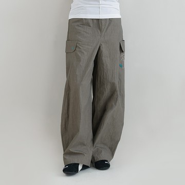 a la sha 抹茶大口袋工裝褲