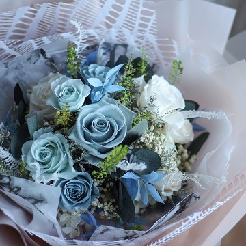 客製畢業花束 生日花束 乾燥花束 晨霧永生玫瑰花花束 告花求婚