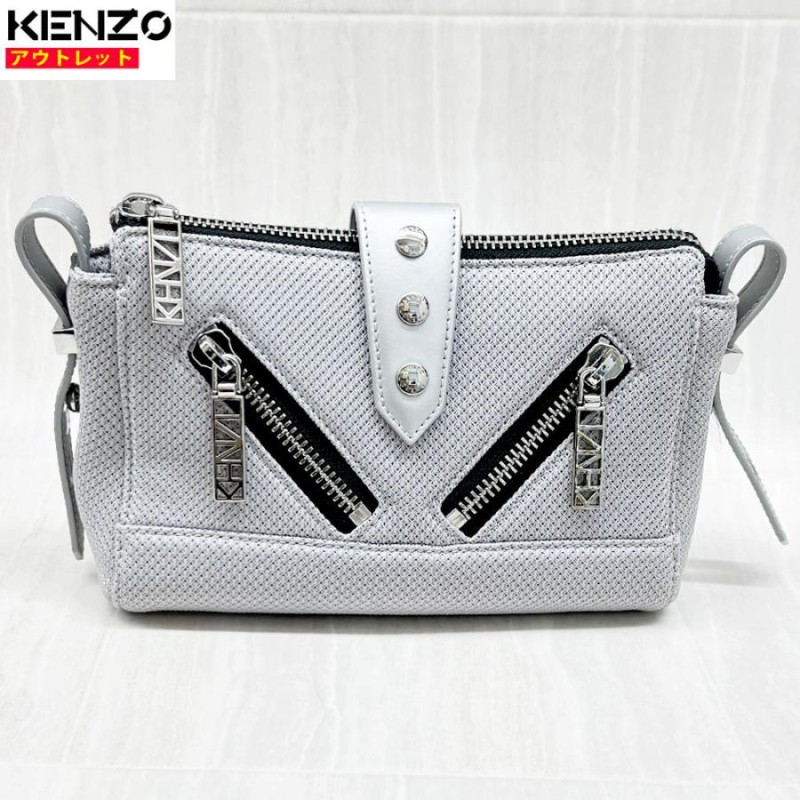 直販一掃 KENZO BAG ケンゾー バッグ グレー - バッグ