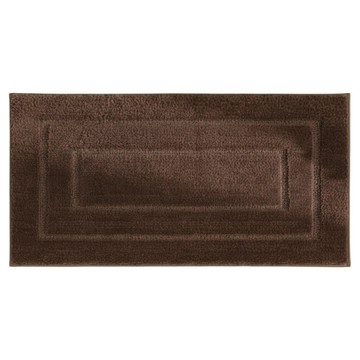 Mini嚴選 回紋浴室加厚吸水短絨踏墊  60 x 40cm  咖色  1個