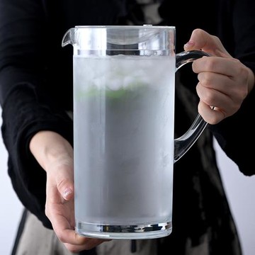 啤酒大扎壺直身塑料PC冷水壺耐高溫商用酒吧KTV果汁飲料壺亞克力