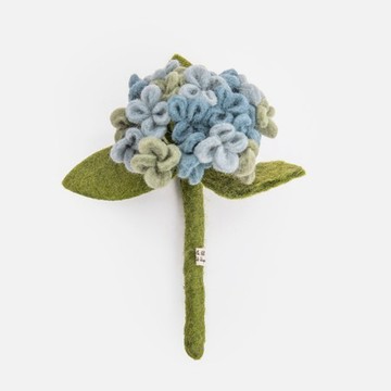 GRY&SIF羊毛氈擬真花插繡球花 藍