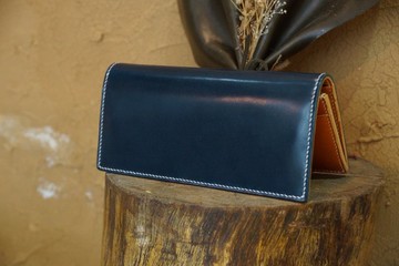 【梁絮皮藝】手縫馬臀皮革長夾/皮革/真皮/錢包/財布/Iwatake