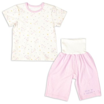 akachan honpo - 短袖家居服-附肚圍-紫色