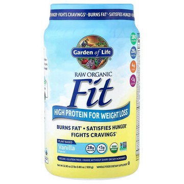 Garden of Life, Raw Organic Fit，輕體幫助高蛋白，香草味，2 磅 0.8 盎司（930 克）