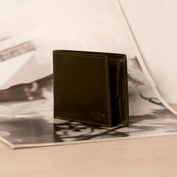 『新品上市』老爺有喜 真皮輕薄對折零錢短夾(075236cd)