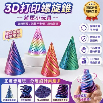 3D列印解壓小物 解壓 螺旋錐 解壓神器 3D列印 解壓小物 螺旋小物 紓壓小物 送小朋友 禮物 小禮物 兒童節