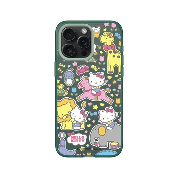 iPhone 15 Pro Max Clear 憂墨綠 - 三麗鷗-Hello Kitty - 樂遊動物園