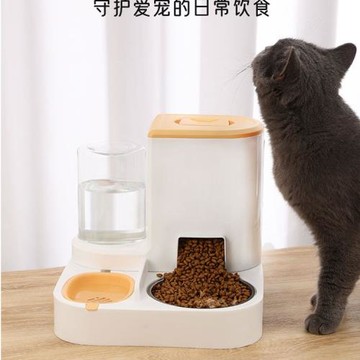 新款寵物自動飲水喂食器不銹鋼貓碗陶瓷寵物碗貓咪食具用品默認項