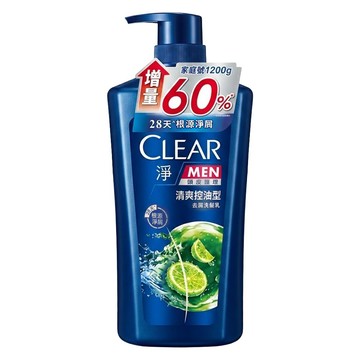 CLEAR 淨 男士去屑洗髮乳 清爽控油型  1.2kg  1瓶