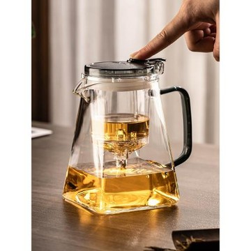 飄逸杯泡茶壺家用一鍵茶水分離泡茶杯2025新款耐熱玻璃沖茶壺茶杯