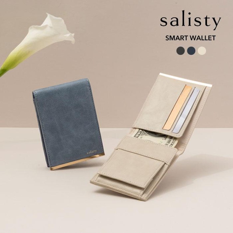 salisty ミニ財布 レディース 薄い財布 小さい財布 財布 二つ折り