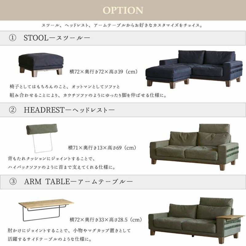 L字ソファ☆ヘッドレス、オットマン付き （17000円 カウチソファ L字 