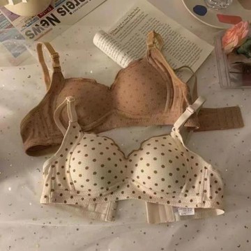 高中大學生內衣女顯小薄款提胸聚攏防下垂無鋼圈少女文胸罩收副乳