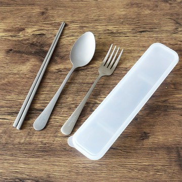 Lucuku鈦鑽純鈦筷子/鈦湯匙/鈦叉子/餐具盒環保餐具-大廚師百貨