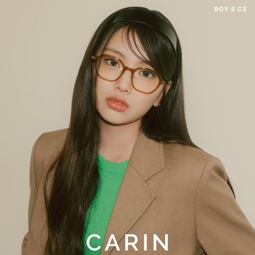 CARIN 光學眼鏡 ROY S C2 方形膠框 NewJeans配戴款 - 金橘眼鏡