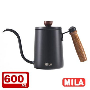 【MILA】木柄鶴嘴不鏽鋼手沖壺附刻度600ml