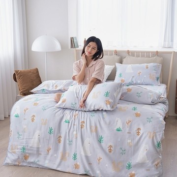 BUHO布歐 台灣製LYOCELL萊賽爾8x7尺雙人特大兩用被套+枕套三件組-台灣製(多款任選)