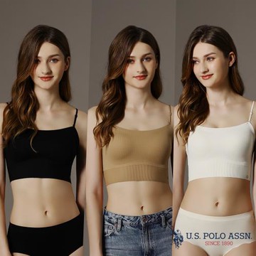 【U.S. POLO ASSN. 】涼爽細肩大U美背內衣-3件組-慈濟共善