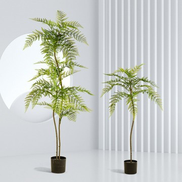 仿真綠植 發財樹 仿真植物 盆栽 盆景新款仿真植物藍花楹落地盆栽室內客廳裝飾擺件中式禪意大型假綠植