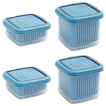 Mega 廚房萬用蔥蒜密封保鮮盒密封罐  4個容器及相配的蓋子  2組