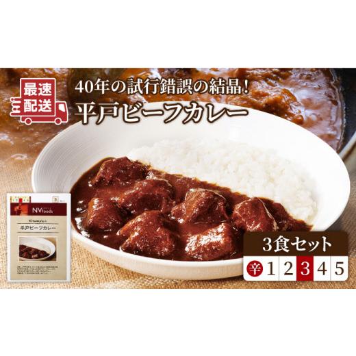 ふるさと納税 長崎県 平戸市 平戸ビーフカレー3食セット（中辛） 平戸市 ／ カレー工房 NVfoods [KAB075]