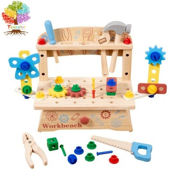 【樹年】兒童早教多功能仿真拆裝螺母組裝工具臺擰螺絲組合過家家益智玩具