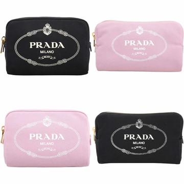 PRADA 普拉達 Canvas 徽標印花帆布化妝包-多款可選