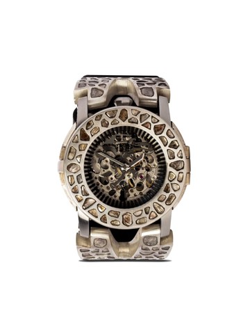 Fob Paris - x Parts of Four Nº2 S 41mm - unisex - stainless steel/Sapphire Crystal/glass/Leather - M - Silver