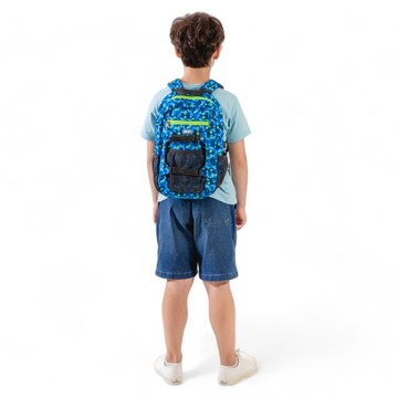 【HUGGER】登山背包 (迷彩藍)(A4尺寸，建議身高約 100cm~130cm )