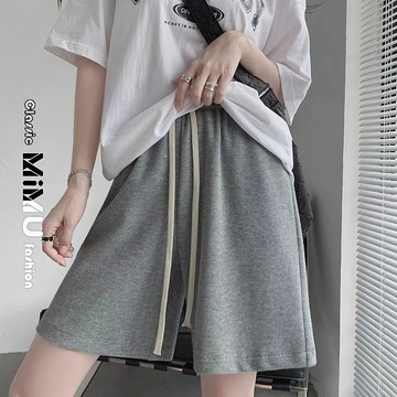 台灣熱銷🔥短褲女夏季薄款2025新款高腰寬鬆直筒顯瘦休閒運動闊腿五分