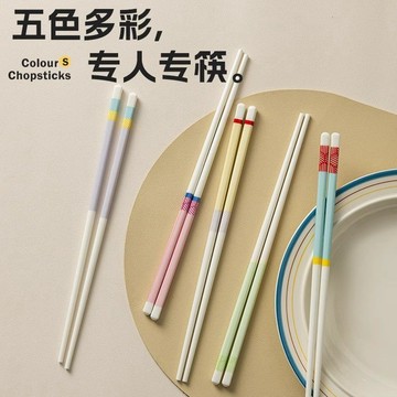 🎀創意筷子🎀仙女陶瓷筷子彩色家用防菌防滑耐高溫高檔陶瓷筷子一人一筷耐高溫筷子 環保筷 可愛筷子 防滑筷子 高檔筷子